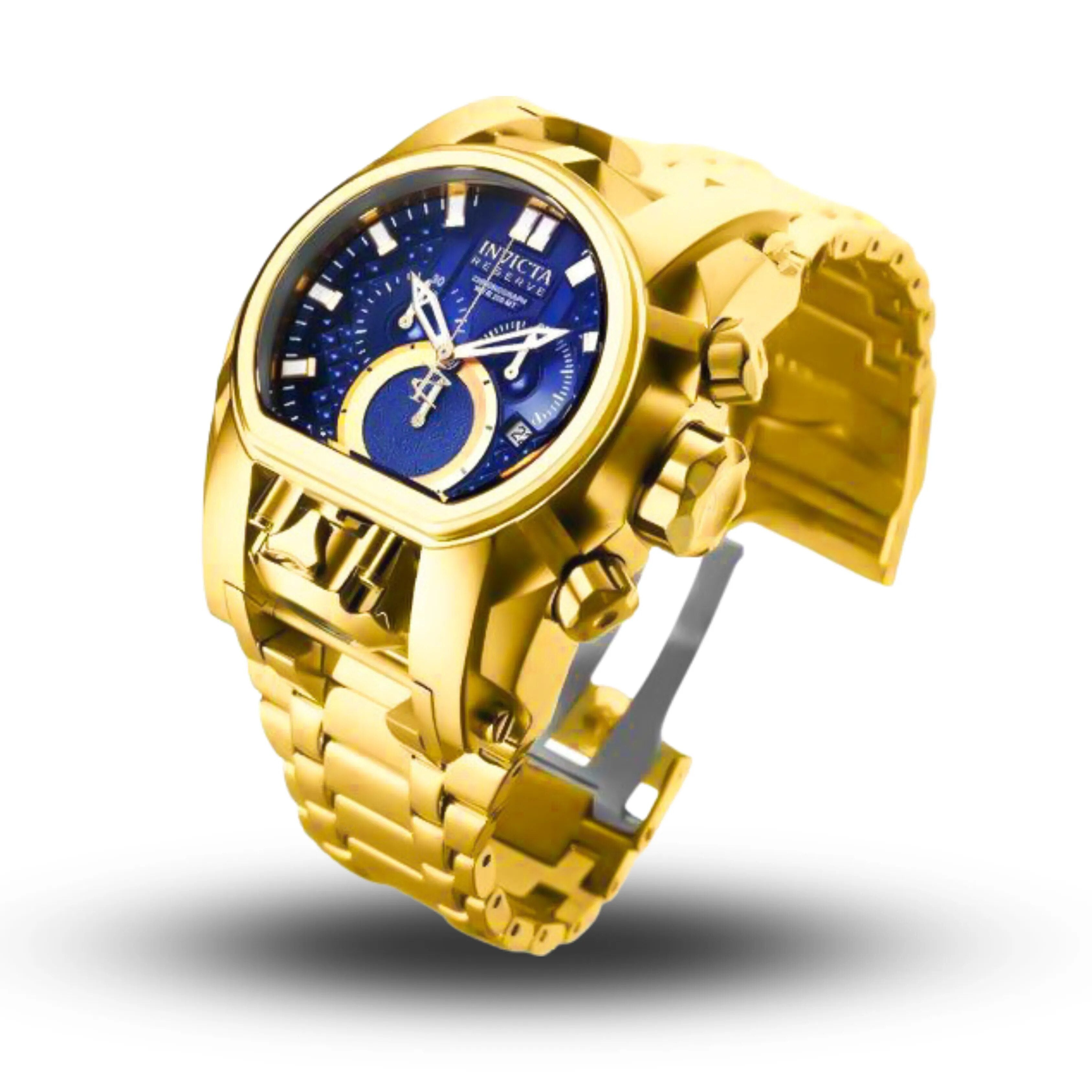 Relógio Invicta Zeus Magnum Dourado Banhado a Ouro 18K A Prova D'água Masculino Enviado do Brasil + 2 Brindes